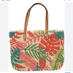 I.N.C.International Concepts Straw Large  Tote Bag